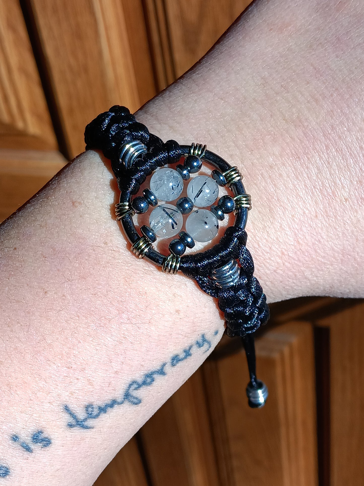 Tourmalated Quartz Sun Cross Fidget