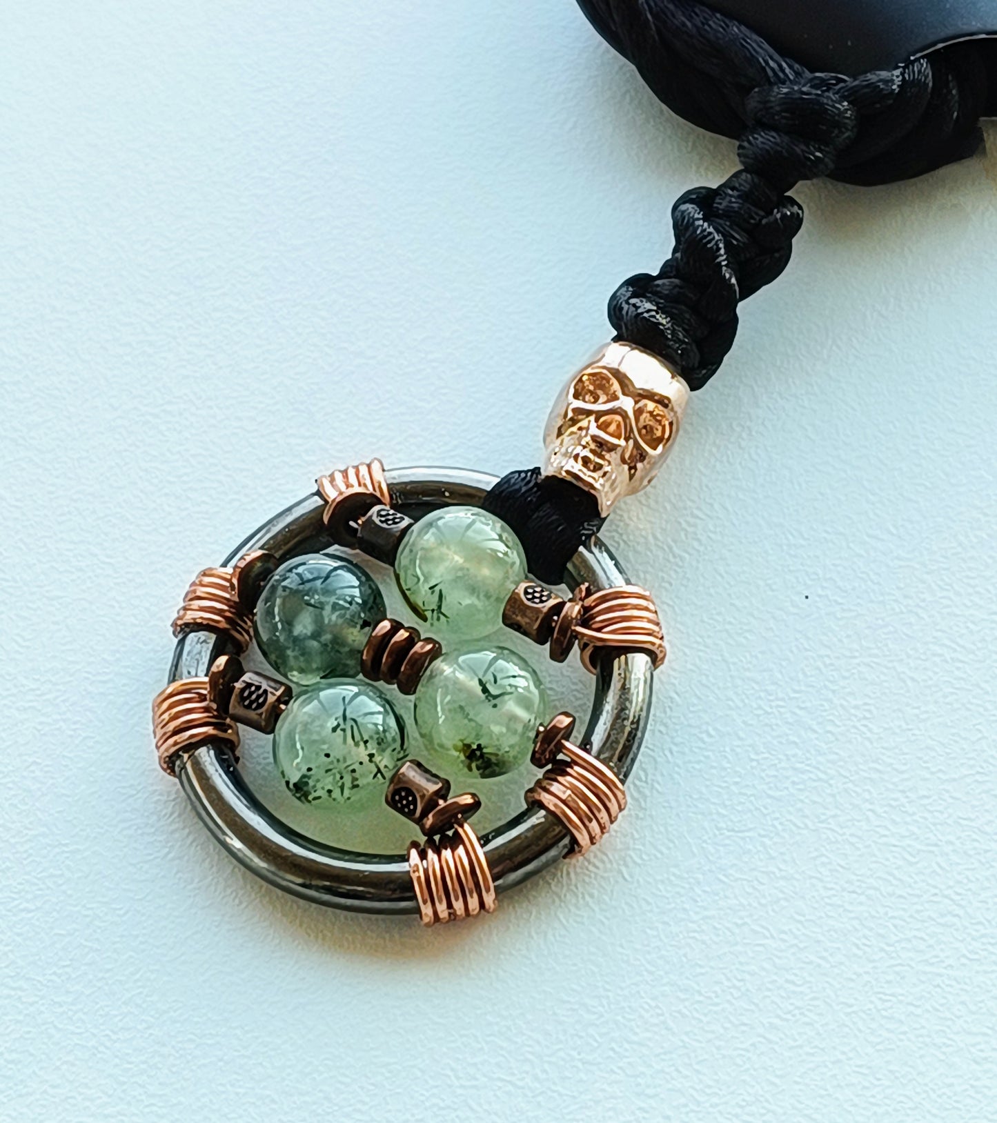 Prehnite and Copper Sun Cross Fidget